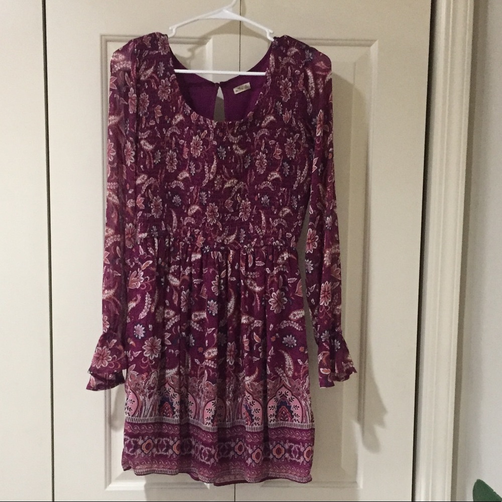Hollister Boho Smocked Bodice Swing Dress